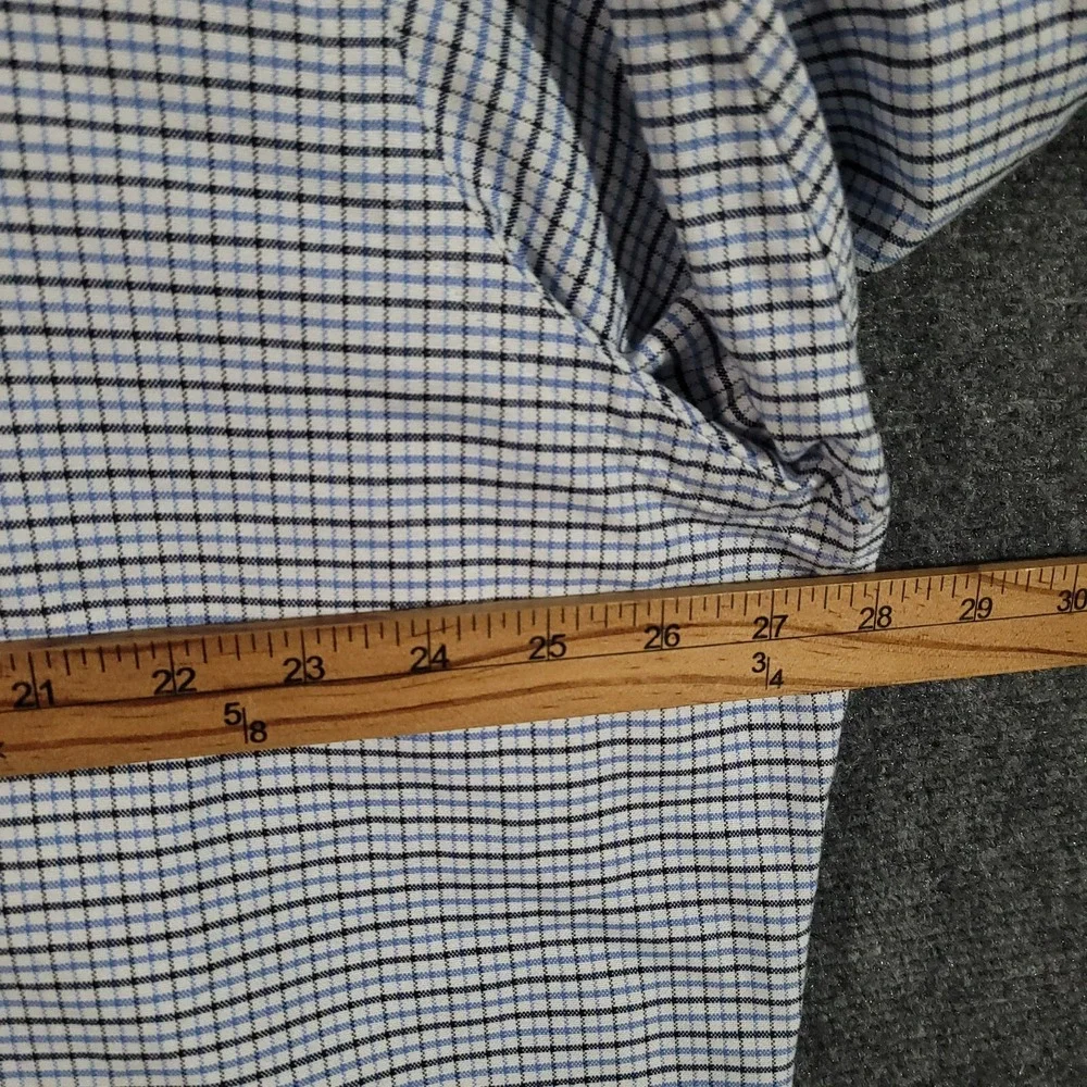Vintage Polo‎ Ralph Lauren Button Up Shirt Mens XXL Oxford Classic Fit Blue Grid